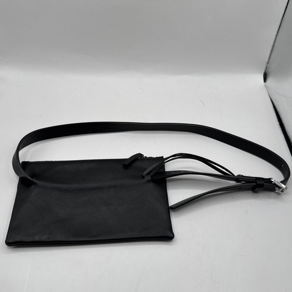 Calvin Klein Unisex Black Synthetic Leather Belt Bag Fanny Pack Hip Adjustable M - Picture 7 of 10